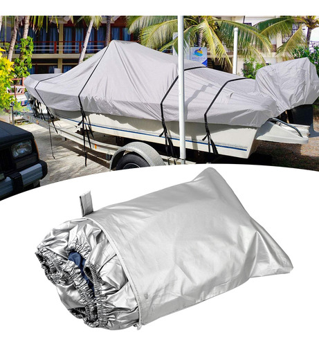 Capa De Barco Prateada Para Barcos Com Casco Em V E Baixo De