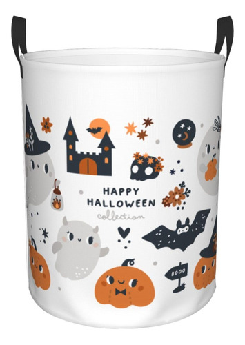 Itin Laundry Basket Hamper, Waterproof Fun Halloween Decora.