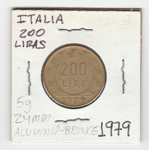 Moneda Italia 200 Liras 1979 Vf
