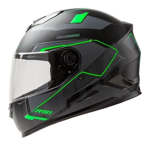 Cascos para moto color verde sale