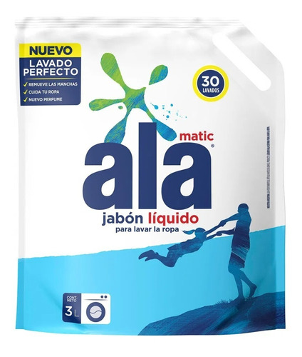 Jabon Liquido Para Ropa Ala X 3 Lts Doy Pack (cod. 5920)