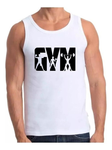 Polera Musculosa Sin Mangas 100% Algodon - Strong - Gym 03