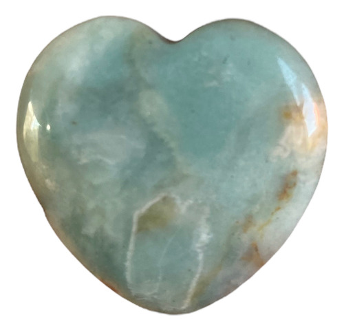 1 Corazón Amazonita 3 Cm Piedra Natural Proteccion Reiki