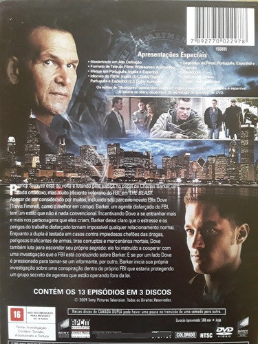 Dvd The Beast A Primeira Temporada Completa 3 Discos (Usado)