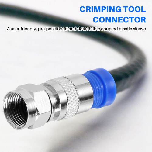 Conectores De Compressão 50pcs Rg6, Cabo Coaxial, Impermeáve