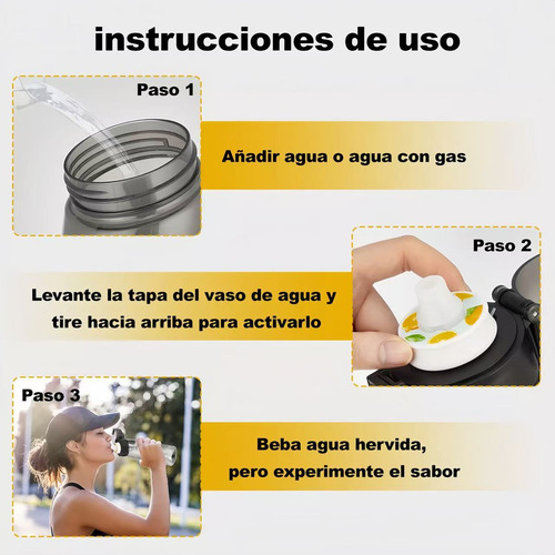 Botella Air Up Botella De Agua Con 5 Cápsulas De Sabores