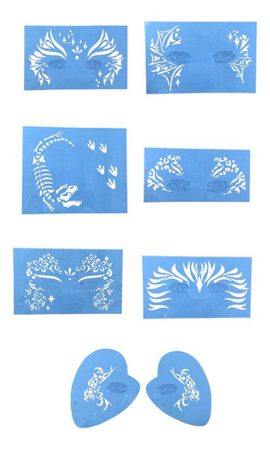 7diseños Plantilla De Pintura De Ojos Y Cara Plantilla De