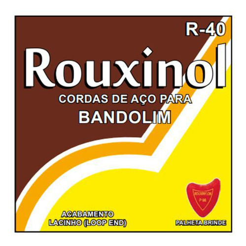 Encordoamento Corda Aço Bandolim Rouxinol R40 Acab Lacinho