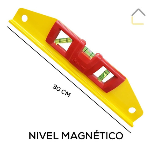 Nível Magnético 30 Cm 3 Bolhas Starret Super Profissional