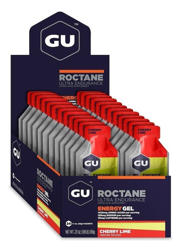 Gel Energetico Gu Rrenergy Roctane Ultra Lima Cereza 24 Und