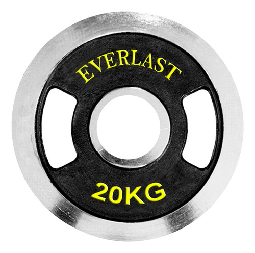 Disco Everlast Hierro Cromado Con Agarre 20 Kg - El Rey