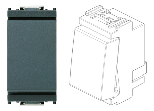 Interruptor Sencillo Gris 16 Amp 250v Vimar Idea 18001