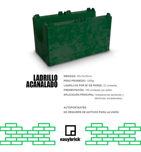 Ladrillos Easy Brick 15x15x30