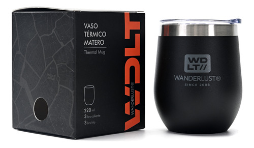 Vaso Mate Térmico Matero Wanderlust Acero Inoxidable 220 Ml