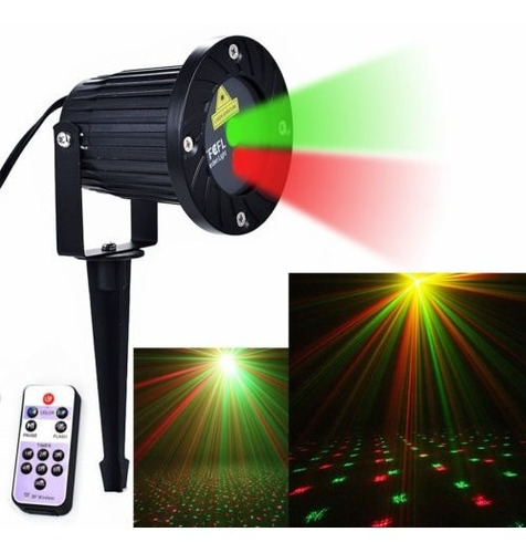 Rojo Y Verde Navidad Led Mini Proyector Dj Disco Láser Etapa