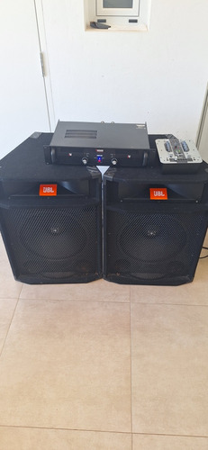 Potencia Novik Con Par De Bafle Jbl, Mixer Gbr