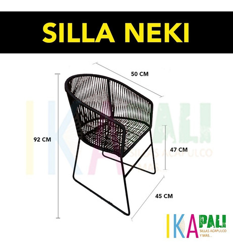 Imagen 4 de 6 de Silla Acapulco Neki Ikapali (set 2 Pzs)