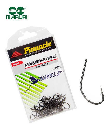 Anzol Pinnacle Maruseigo Ring Black Nº 18 (2,8cm) - 50 Peças