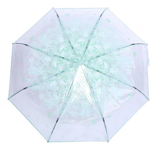 Imagen 4 de 4 de Calidad Transparente Plegable Mujeres Paraguas Moda Princ