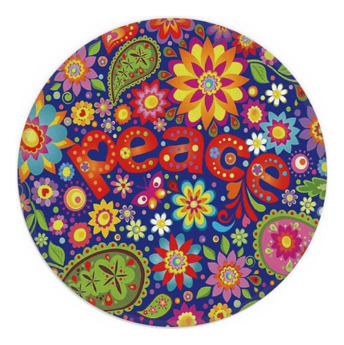 Paisley De Flores Hippie Retro De Los 70 - Alfombrilla De...