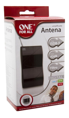 Imagem 2 de 2 de Antena Interna Amplificada Digital One For All Sv9324