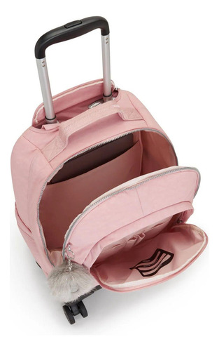 Mochila Escolar Com 4 Rodinhas Kipling New Zea Bridal Rose Cor Rosa