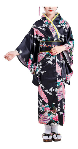 Bata De Cosplay De Anime Yukata Kimono Para Niñas