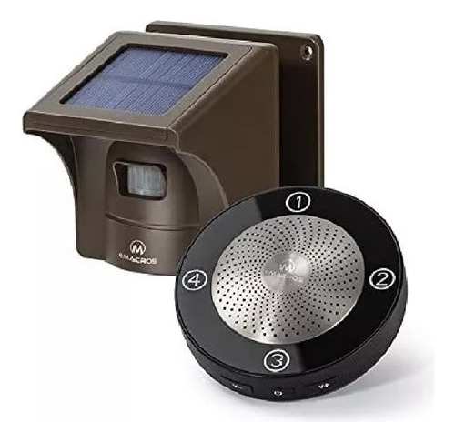 Alarma Solar Inalámbrica,  Sensor Movimiento, Gran Alcance