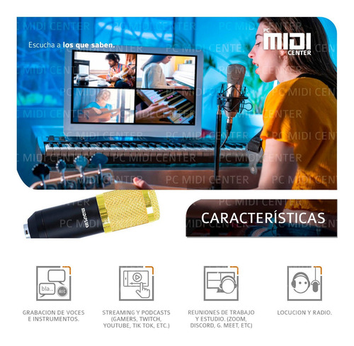 Imagen 4 de 10 de Microfono Condenser Bm800 Estudio Radio Karaoke Youtubers
