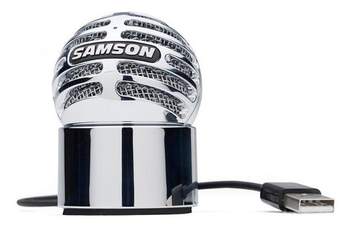 Microfone Usb Condensador Meteorite Samson Sameteorite Cor Prateado
