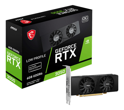 Tarjeta De Video Msi Geforce Rtx 3050 Lp 6g Oc 6gb Gddr6