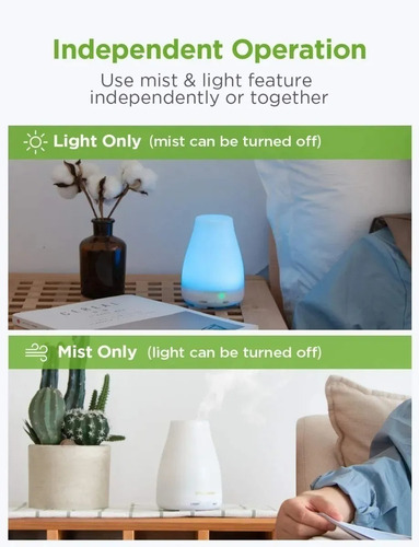 Imagen 6 de 6 de Difusor De Aceite Humidificador Innogear Aromaterapia Led