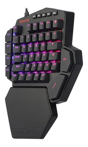 Imagen 5 de 6 de Teclado De Una Mano Gamer Redragon Diti K585rgb Color Negro