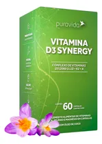 Comprar Synergy Vitamina D3 2000 Ui, K2, A, Magnésio C\u002F60 -puravida