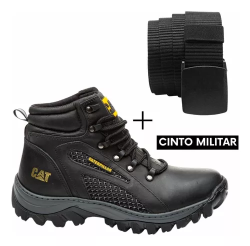 Bota Preta Para Moto Cat Com Ca Bota De Bico Pvc Impermeavel