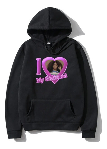 Sudadera Con Capucha Con Estampado Gráfico «i Love My Girlfr