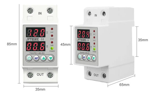 Kit 110v Protector Voltaje Digital Termomagnetico Jvtronic 