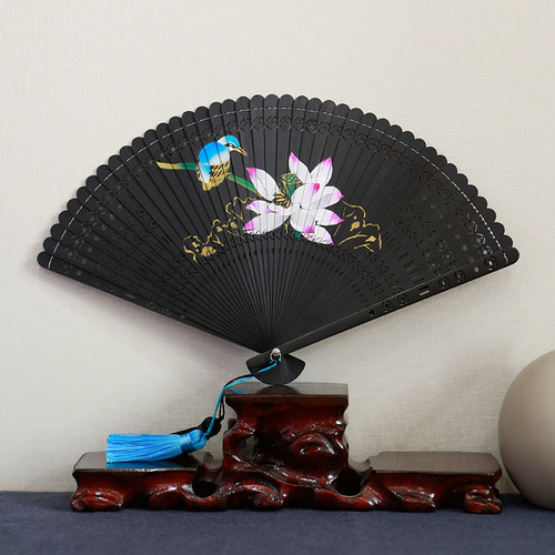 Abanico Plegable De BambĂș, Creativo Y Elegante, Para Hanfu