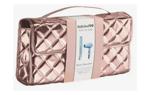 Plancha Nano Titanium 1 1/4 + Secador Viaje Babyliss Pro
