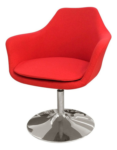 Sillón Individual Moderno Heiko - Desillas Color Tapizado Rojo
