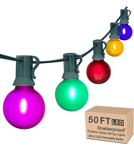 Luces De Cuerda Led De Globo G40 De 50ft Navidad, Caden...