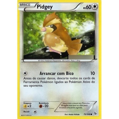 2x Pidgey Pokémon Normal Comum - 75/106 - Pokemon Card Game