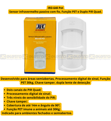 08x Sensor Infravermelho Duplo Ird-640 Pet 30kg Semi-externo