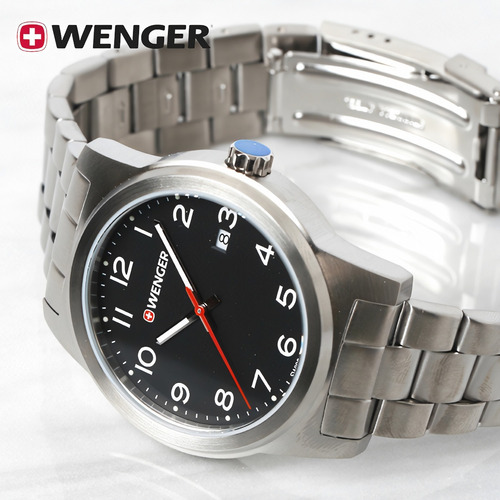 Imagen 4 de 8 de Reloj Wenger Field Correa De Acero