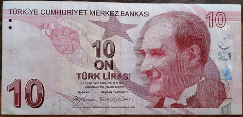 Billete Turquía 10 Liras Turcas 2009