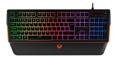 Teclado Meetion K9520 Gamer Rgb Usb Español Barra Magnetica