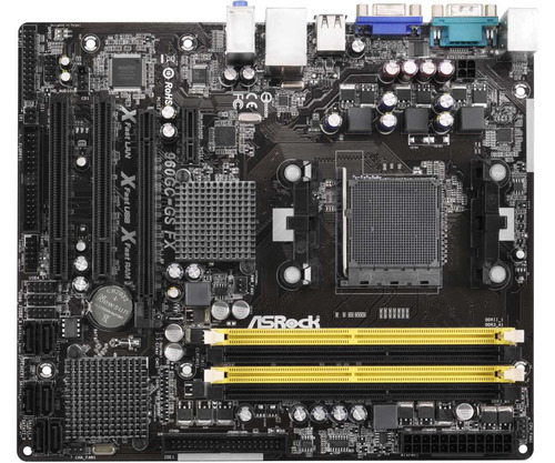 Placa Mãe Amd Asrock 960gc-gs Fx Am2 Am3 Am3+ 2 Ddr2 Ddr3