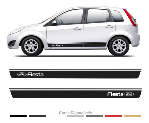 Kit Adesivo Faixa Lateral Ford Fiesta Par Fst020