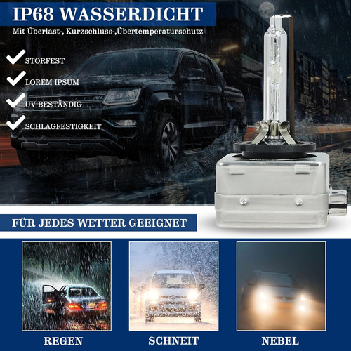 Par Ampolletas Focos D1s Hid Led Xenón Faros Kits 8000k 35w