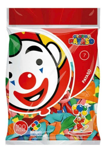 Globos Payaso Número 7 2 Bolsas C/100pz C/u